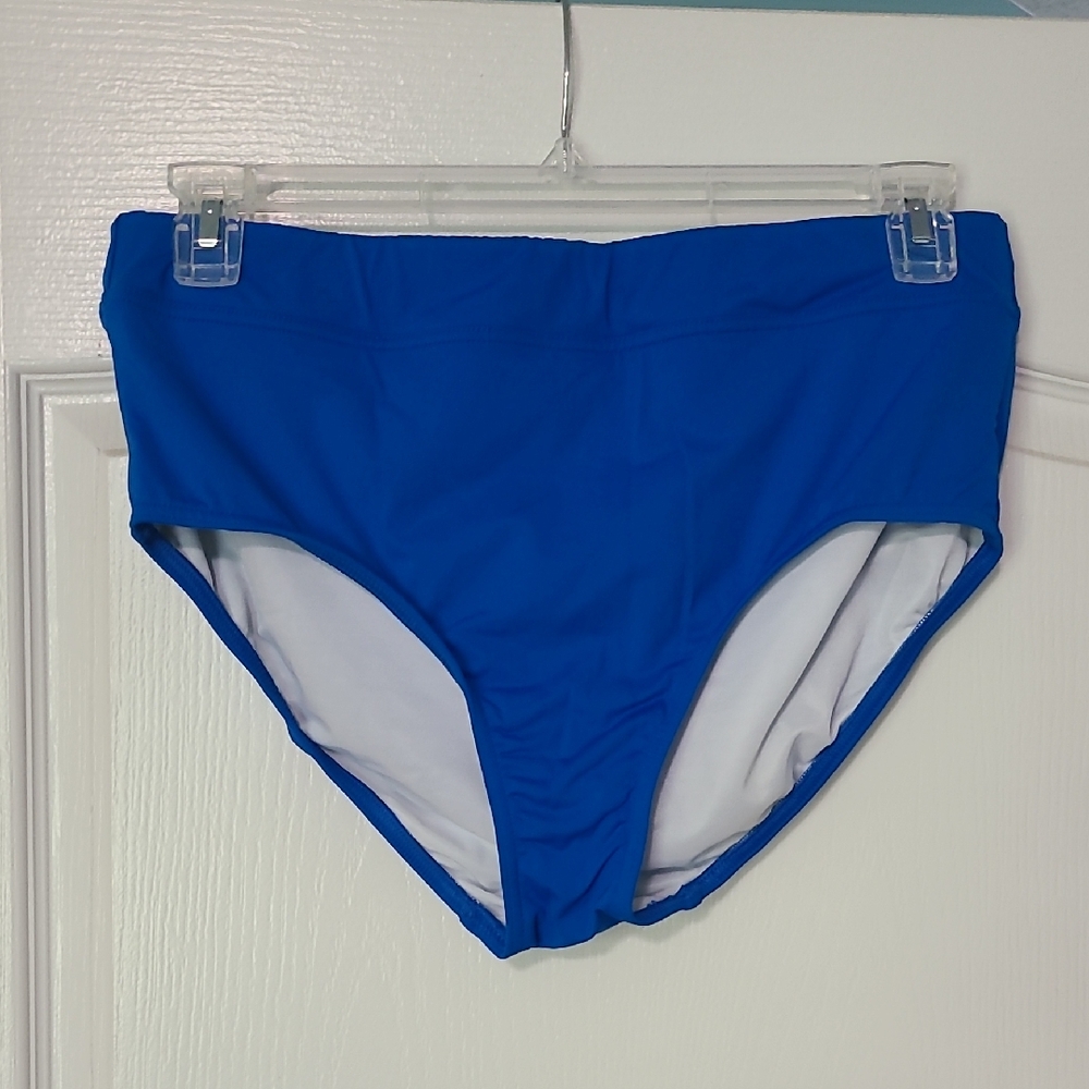 Lands' End Blue and White Swimwear